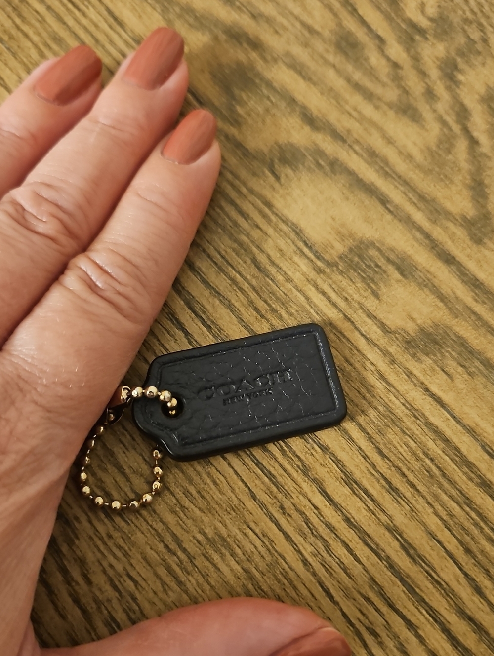 Coach Navy Blue Leather Tag - Picture 3 of 3
